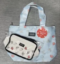 KALDI いちごバッグ2026トートバッグ+保冷バッグセット