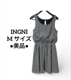 【美品】INGNI イング ギンガムチェック柄 ワンピース Mサイズ 裏地あり