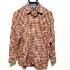 最終値下げ！Lyle & Scott チェック柄長袖シャツ　M オレンジ　秋