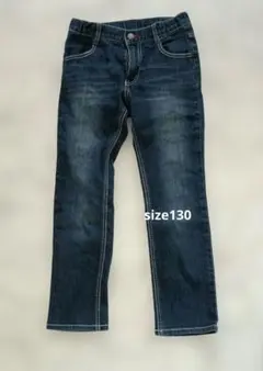 130サイズ ダークデニム ストレートジーンズ