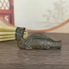 ♥文鎮　本水晶　鯉　彫刻　書道具　水晶　ペーパーウエイト　骨董品 ♥文鎮 本水晶 鯉 彫刻 書道具 水晶 ペーパーウエイト 骨董品