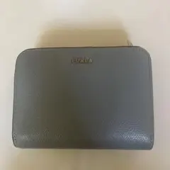 FURLA 二つ折り財布 ブルーグレー/ハチドリ