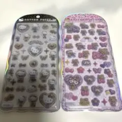 サンリオ　正規品　コットンパフィーシール　ハローキティ　2点セット ヒョウ柄