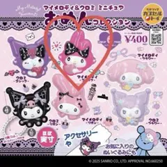 マイメロテイ＆クロミ ミニチュア おめんコレクション　マイメロ　ゴシック