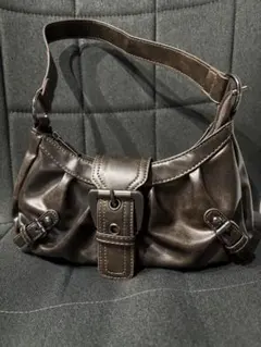 ブラウン レザー ショルダーバッグSHEIN