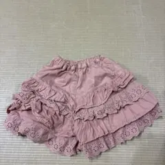 フリル キュロットスカート ピンク