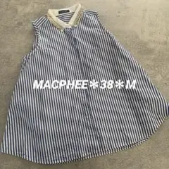 MACPHEE＊トップス＊フレアーシャツ＊ストライプ＊ノースリーブ＊38M
