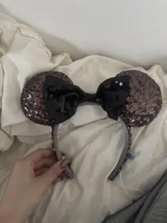 スパンコール ミニーカチューシャ