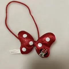 ディズニー　ミニーちゃん　ヘアゴム　リボン
