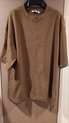 UNIQLO U エアリズム ブラウン Tシャツ Lサイズ