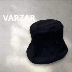 【小顔効果】VARZAR バザール バケットハット ブラック シルバーロゴ 韓国