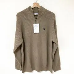 新品タグ付き　U.S. POLO ASSN. ベージュ ニットセーター Lサイズ