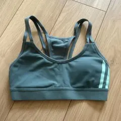 【adidas】 ヨガウェア グレー スポーツブラ