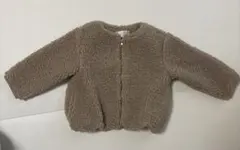 新品　茶色 ボア ジャケット 90cm