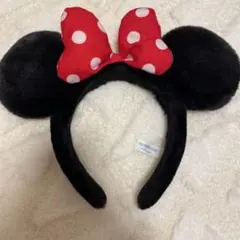 ミニーマウス カチューシャ 赤い水玉