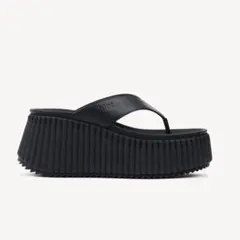 クロエ Chloe NAMAウェッジ スライド サンダル 厚底 38 24cmのサムネイル