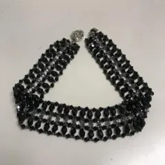 最終値下げ！スワロフスキー高級ビーズチョーカー約32cmぐるり+留め金1cm