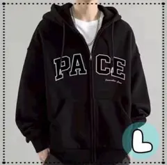 ジップ パーカー メンズ レディース ブラック 韓国風 ストリート カジュアル