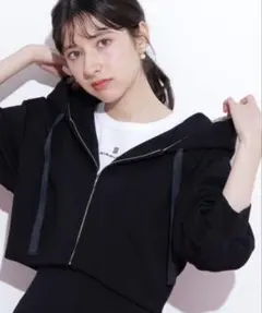 JILL by JILL STUART 5分袖ダイバーセットアップパーカーのサムネイル