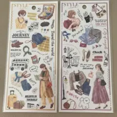 カジュアルファッション ステッカーセット