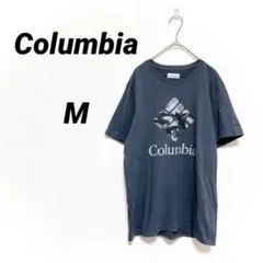 コロンビア 半袖Tシャツ 迷彩 ロゴ チャコールグレー M 綿100 男女兼用のサムネイル