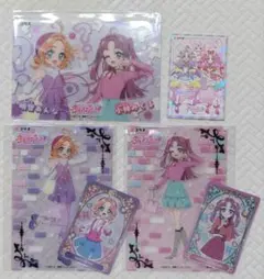 名探偵プリキュア　キラキラクリアカード３枚+シール７枚セット