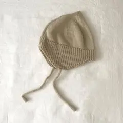 monmimi ベビー ニット帽 ベージュ