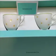 Tiffany & Co. 花柄カップ・ソーサー 2個セット
