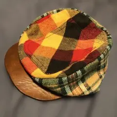 MASACAHAT マサカハットハンドメイドネルチェックハットLサイズ新品未使用