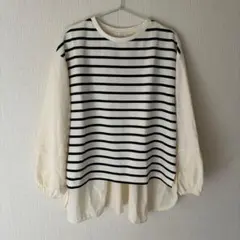 ★URBAN RESEARCH ITEMS★ボーダー柄 アシンメイト 長袖のサムネイル