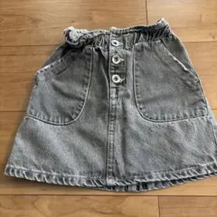 ZARA キッズ　グレー デニムスカート サイズ6