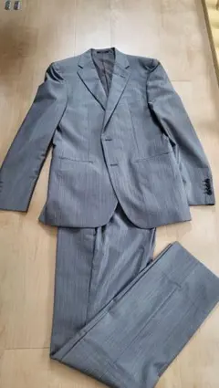 コムサイズム　グレー ストライプ スーツ セットアップ