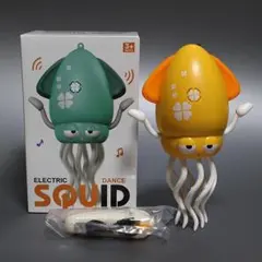 ◆Electric Dancing Squid◆踊るイカ◆イエロー◆竿付き◆