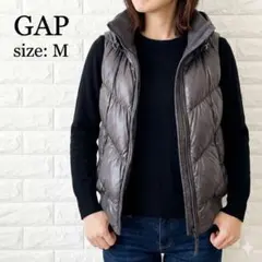 GAP ダウンベスト Mサイズ フード付 グレー ギャップ