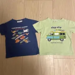 SLAP SLIP Tシャツ 2枚セット 恐竜モチーフ　100cmのサムネイル