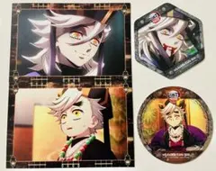 鬼滅の刃 ufotableCafe 童磨、幼年童磨コースターとポストカードセット