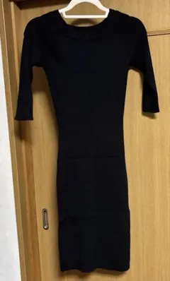 Wiwalorna ブラックニットワンピース