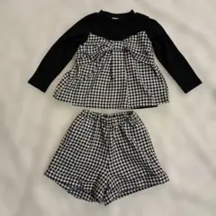 petit main ギンガムチェック セットアップ 110