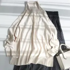 【手仕上げクリーニング済】ドゥーズィエムクラス オーバーサイズタートルネック