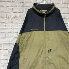 コロンビア　マウンテンパーカー　ネイビー2XL ロゴ刺繍アウトドア0129