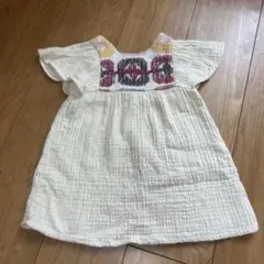 刺繍入りコットンワンピース