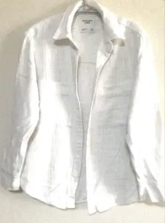 Abercrombie & Fitch 白リネンシャツ XS アバクロシャツ