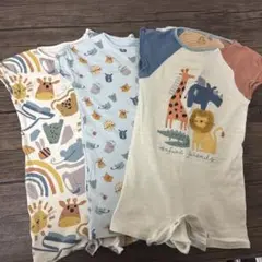next baby 動物柄ロンパース セット