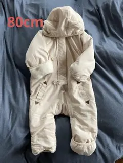 ベージュ フリース裏地 アウター 80cm