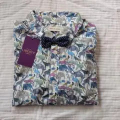 センスオブワンダー　キューフォーザ・ズー蝶タイつきシャツ 120 新品タグ付き