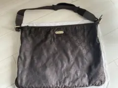 GUCCIグッチ GG柄 ナイロン レザー ショルダーバッグ 斜めがけ 男女兼用