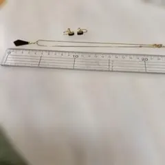 ブラックストーン ネックレス イヤリング セット