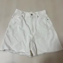 ホワイト ショートパンツ フリンジ裾