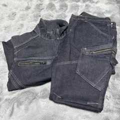 ネイビージーンズとネイビージャケット セット