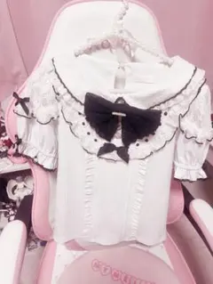 ♥LIZ LISAはしごレースハートカットブラウス ホワイトのサムネイル